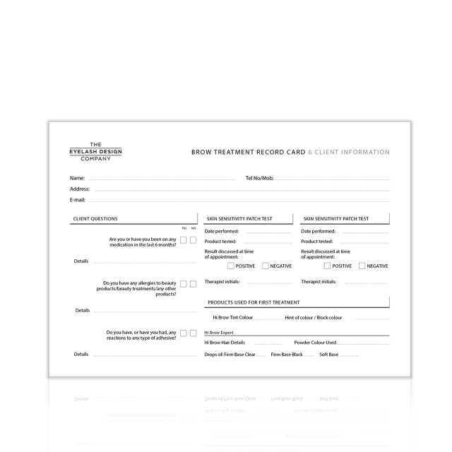 Brow Record Card