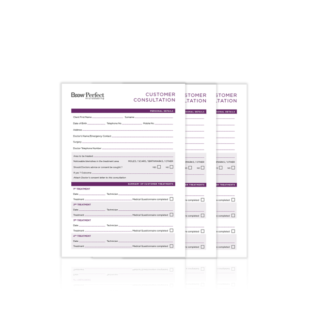 Customer Consultation Cards 